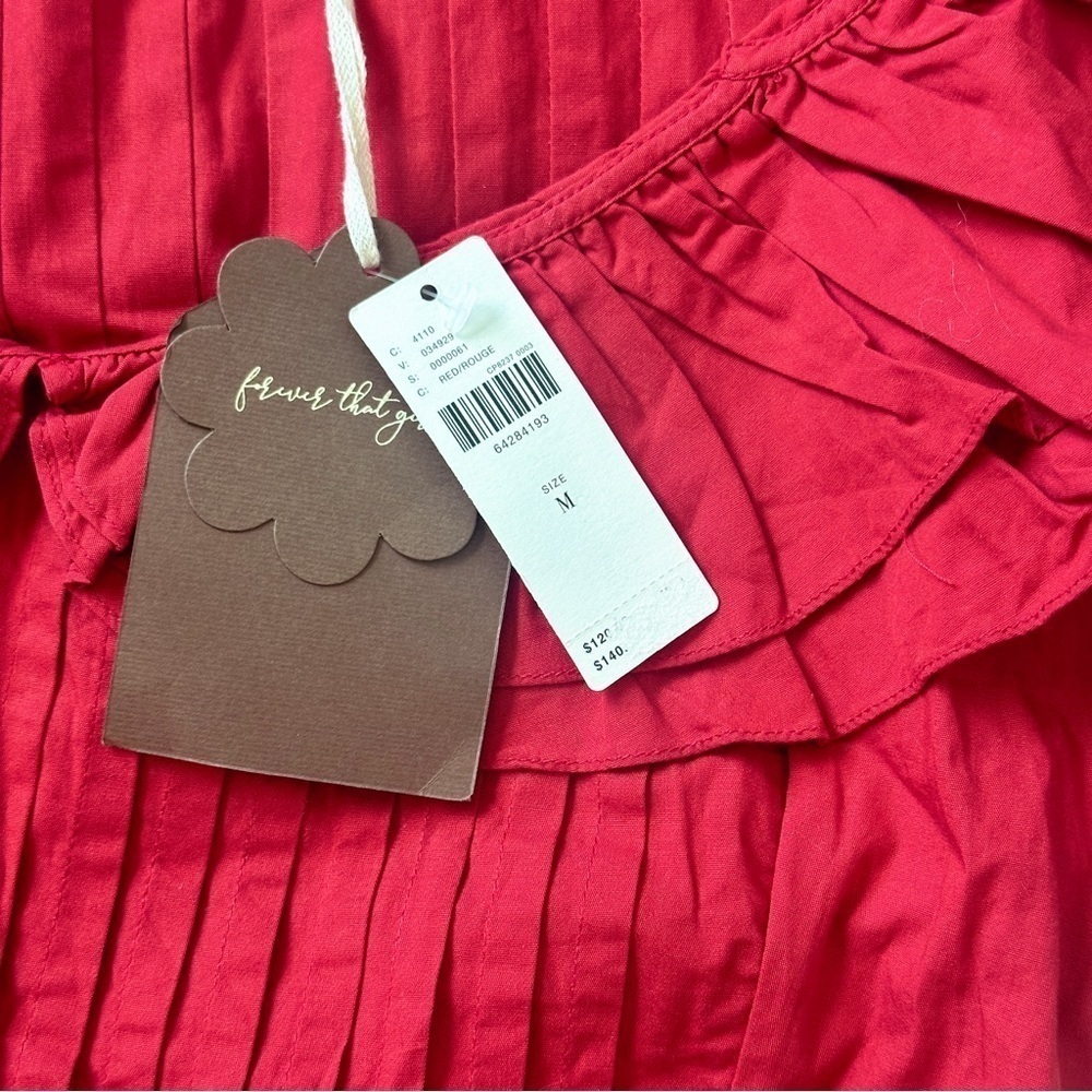 Anthropologie Forever that Girl Pintucked Ruffle Blouse Medium - Picture 6 of 8